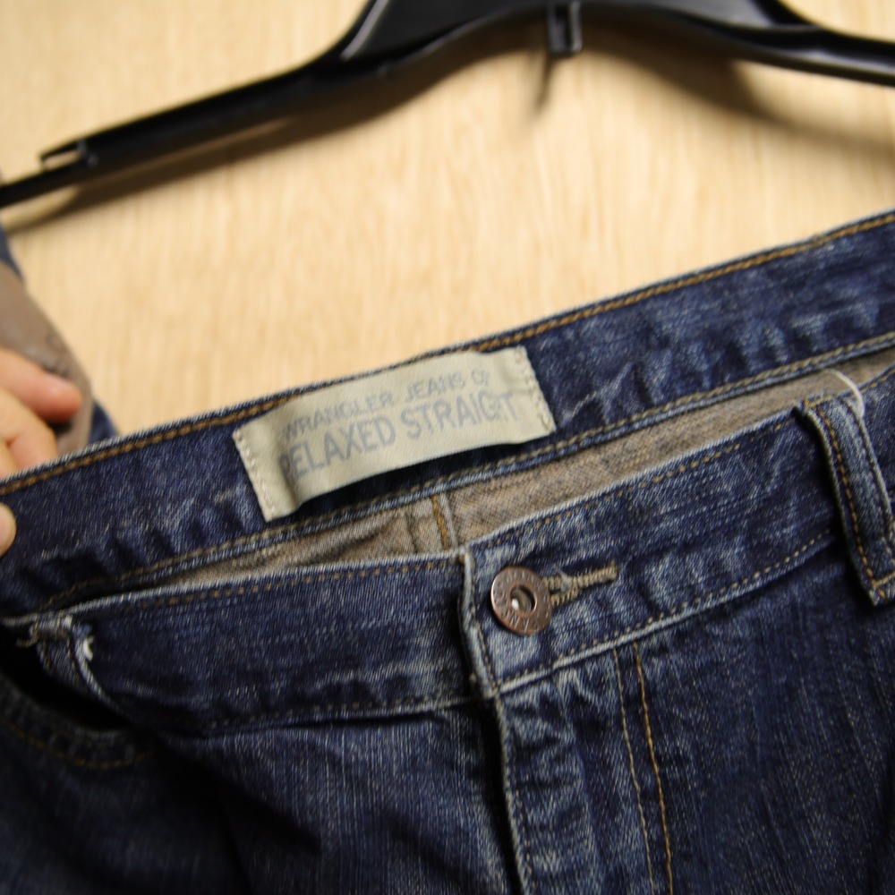 Wrangler Jeans Co Mens 40x30 Relaxed Straight Dark Wash Denim Blue Jeans 99APWEB - Picture 6 of 6